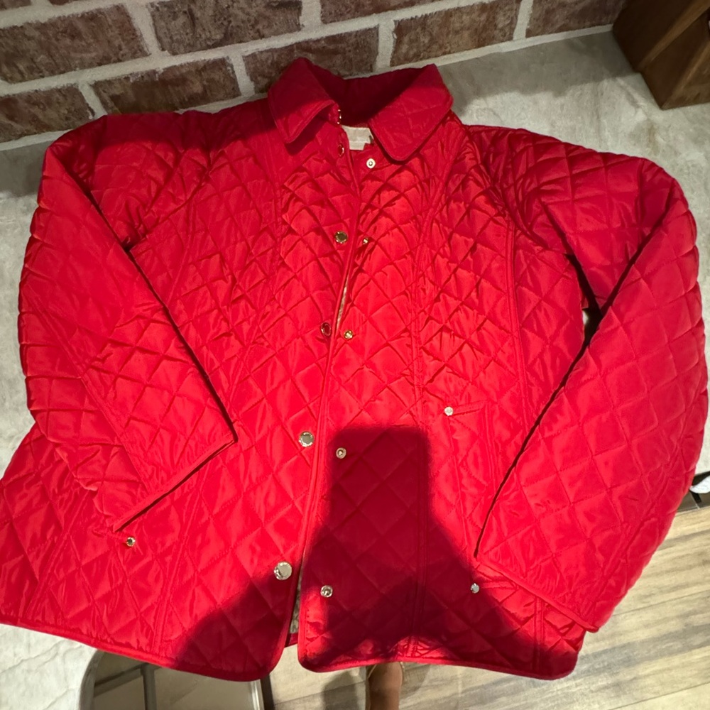 Michael Kors Red light weight quilted jacket